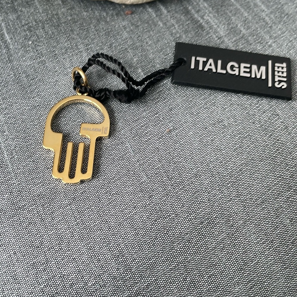 NWT Italgem steel hai pendant